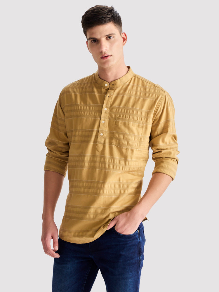 Yellow Striped Kurta