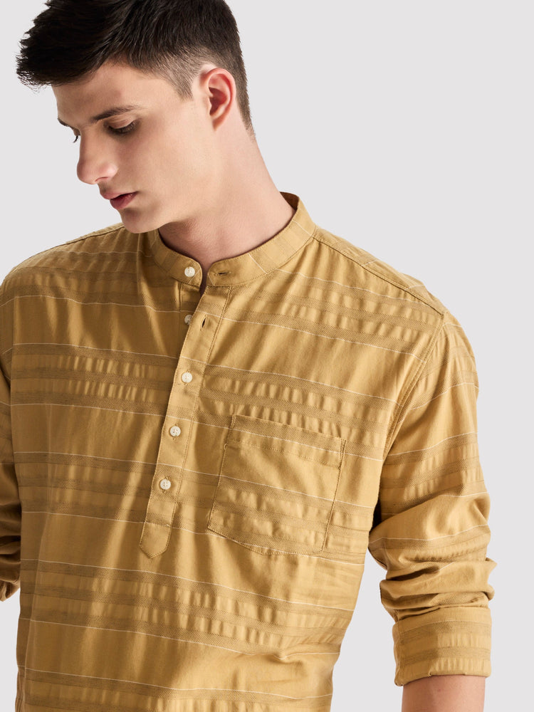 Yellow Striped Kurta