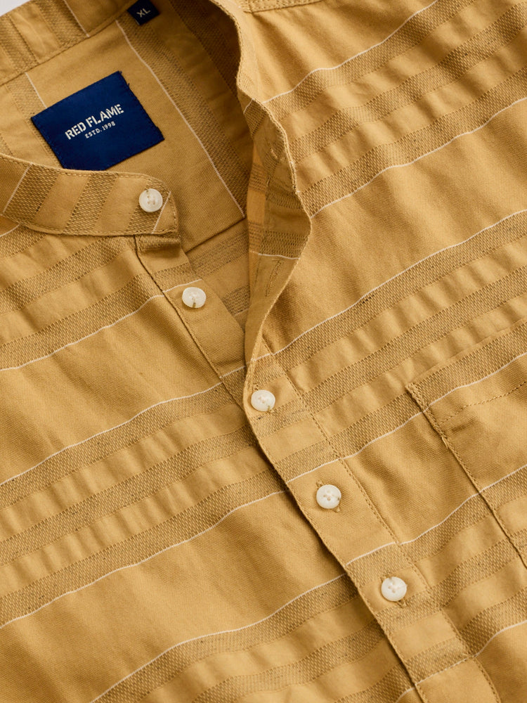 Yellow Striped Kurta