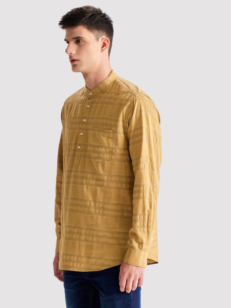 Yellow Striped Kurta