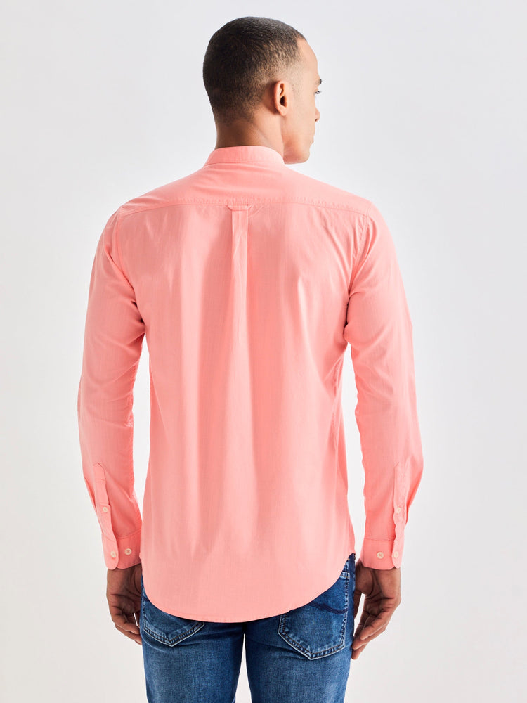 Pink Pure Cotton Solid Shirt