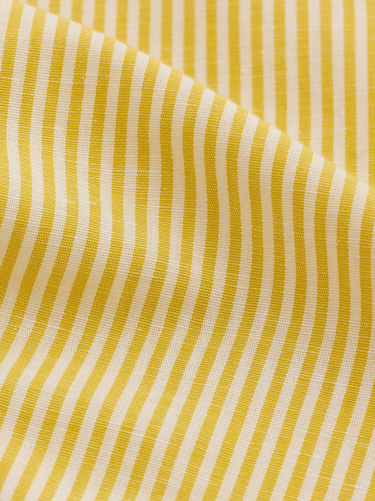 Yellow Striped Linen Shirt