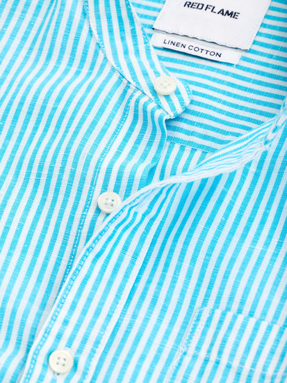 Blue Striped Linen Shirt