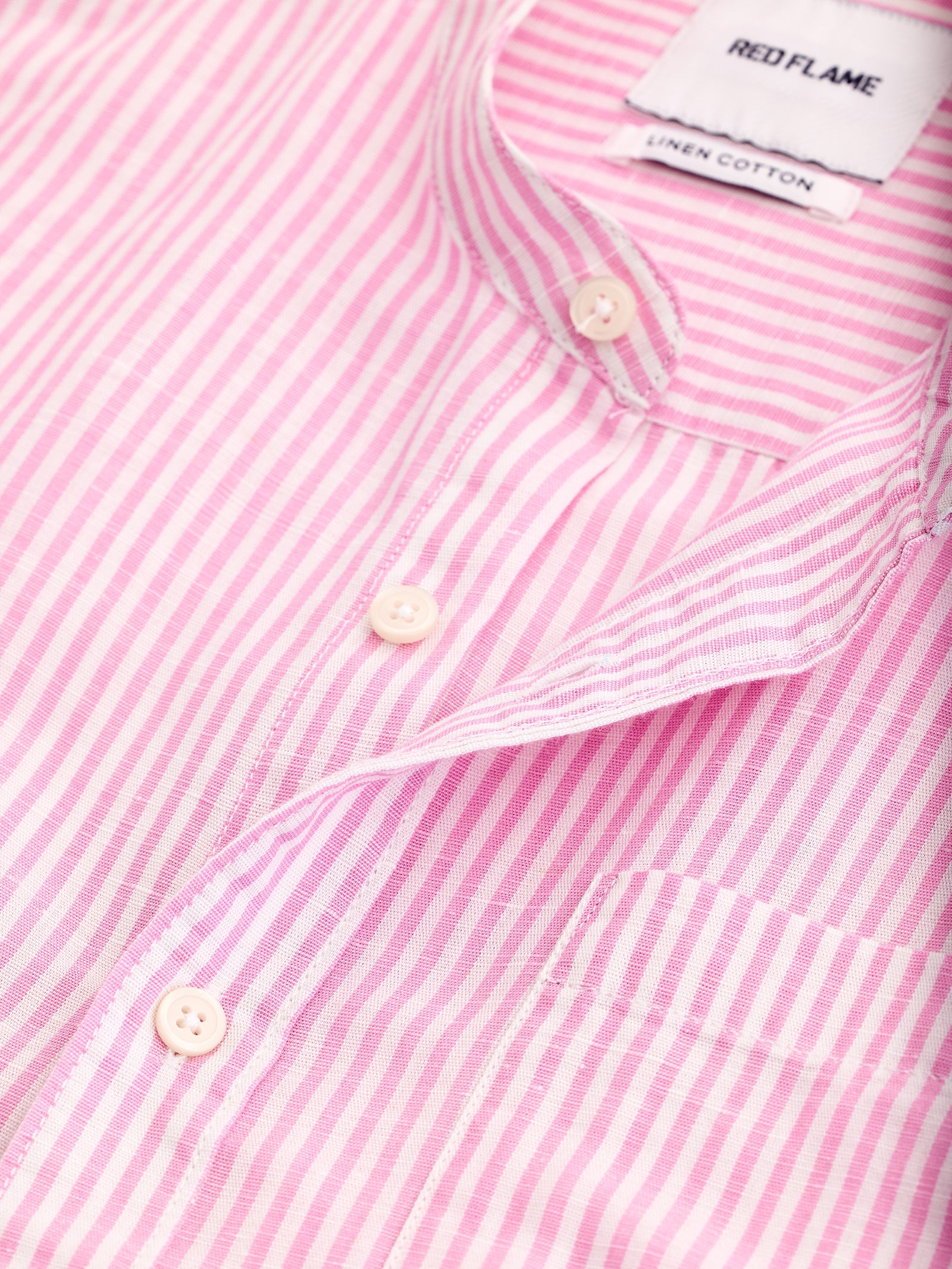Pink Striped Linen Shirt