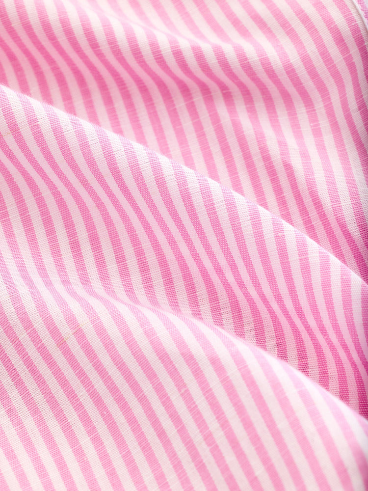 Pink Striped Linen Shirt