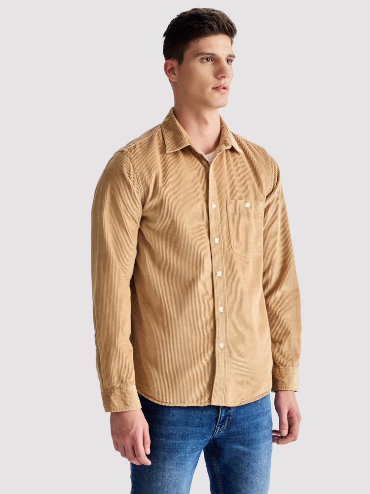 Cream Corduroy Over Shirt