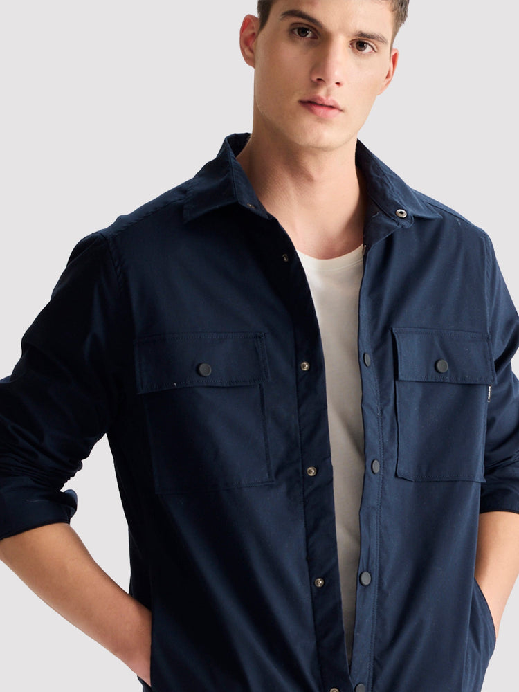 Navy Solid Shacket