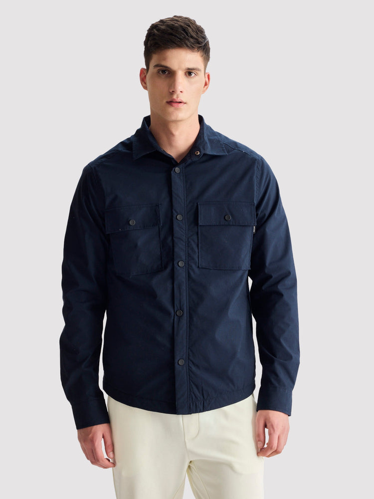 Navy Solid Shacket