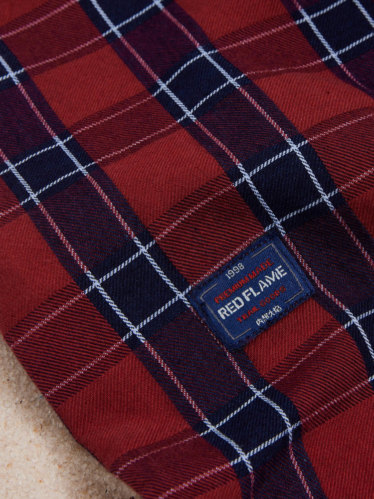 Red Checked Denim Shirt