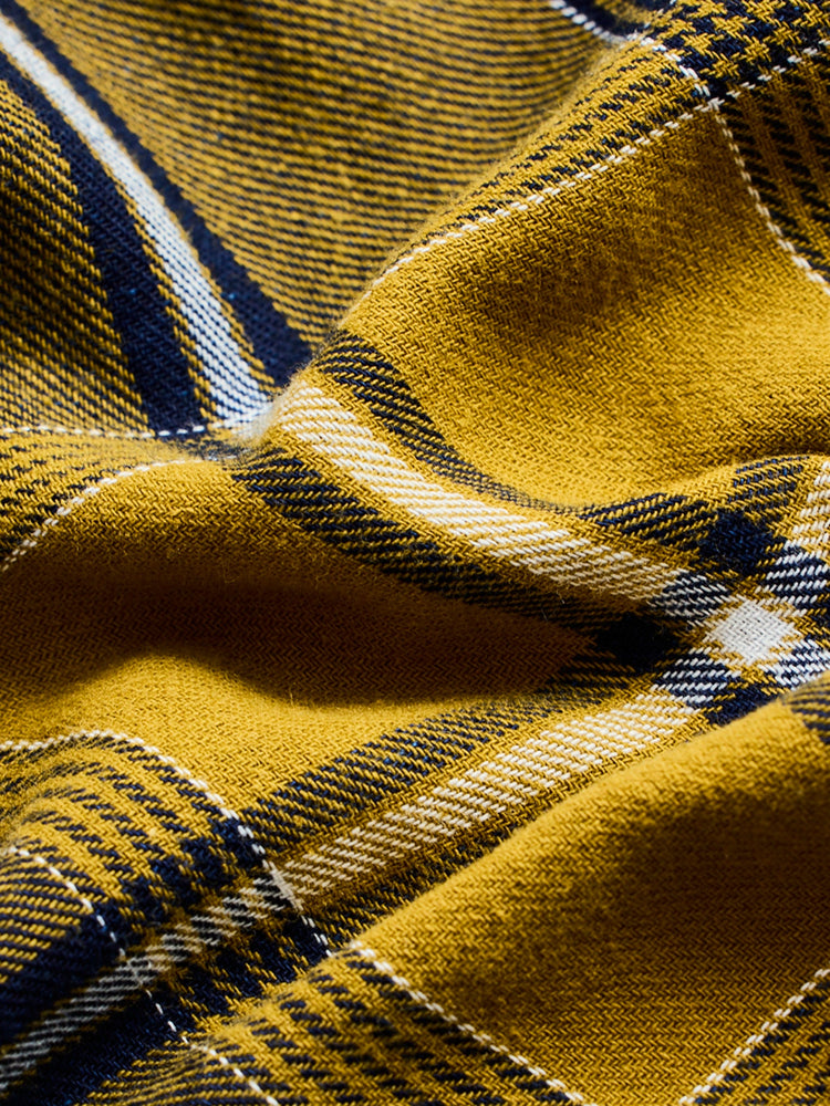 Olive Denim Checked Shirt