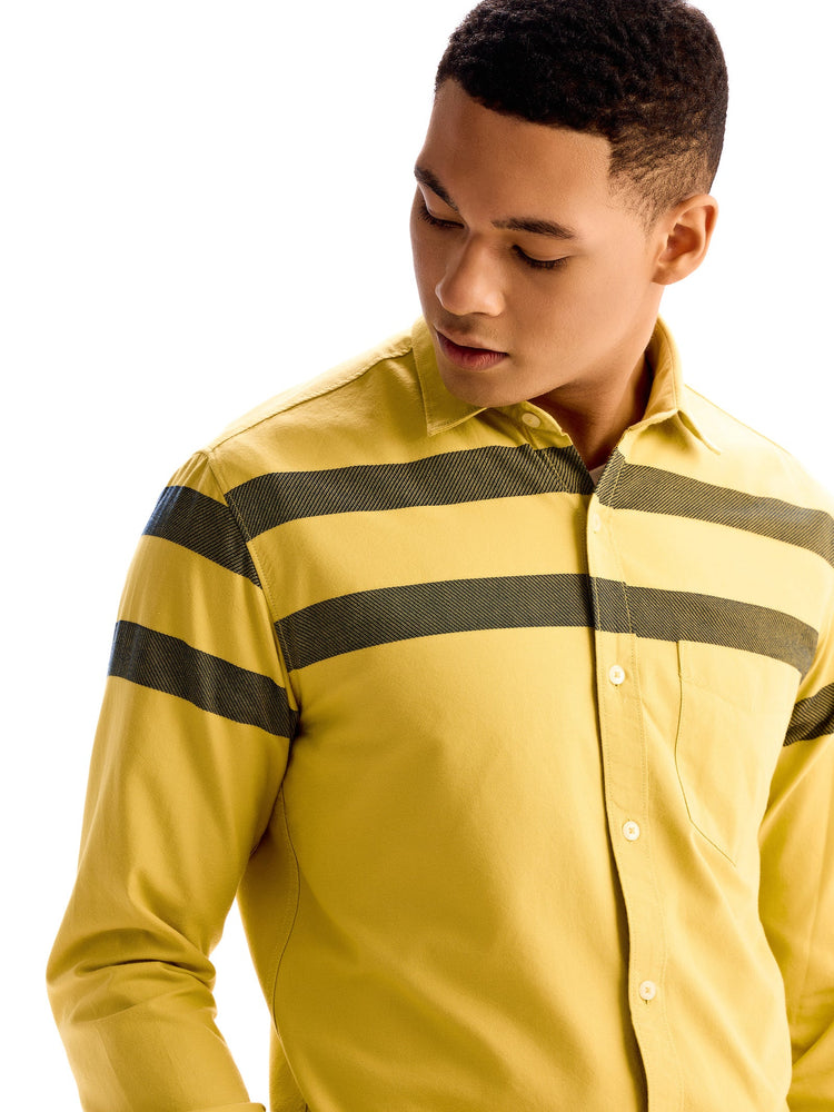 Tuscan Yellow Pure Cotton Casual Shirt