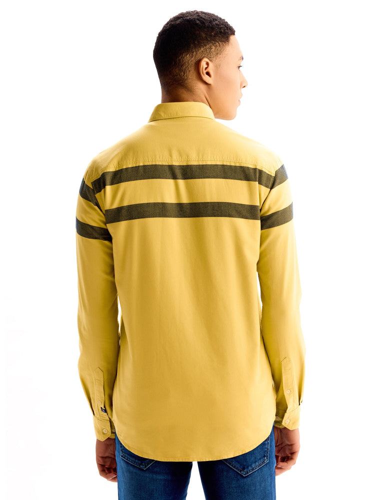 Tuscan Yellow Pure Cotton Casual Shirt