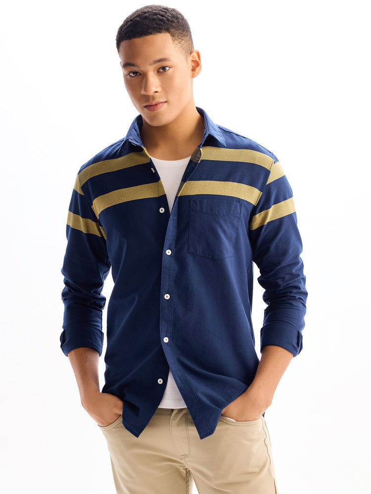 Navy Pure Cotton Casual Shirt
