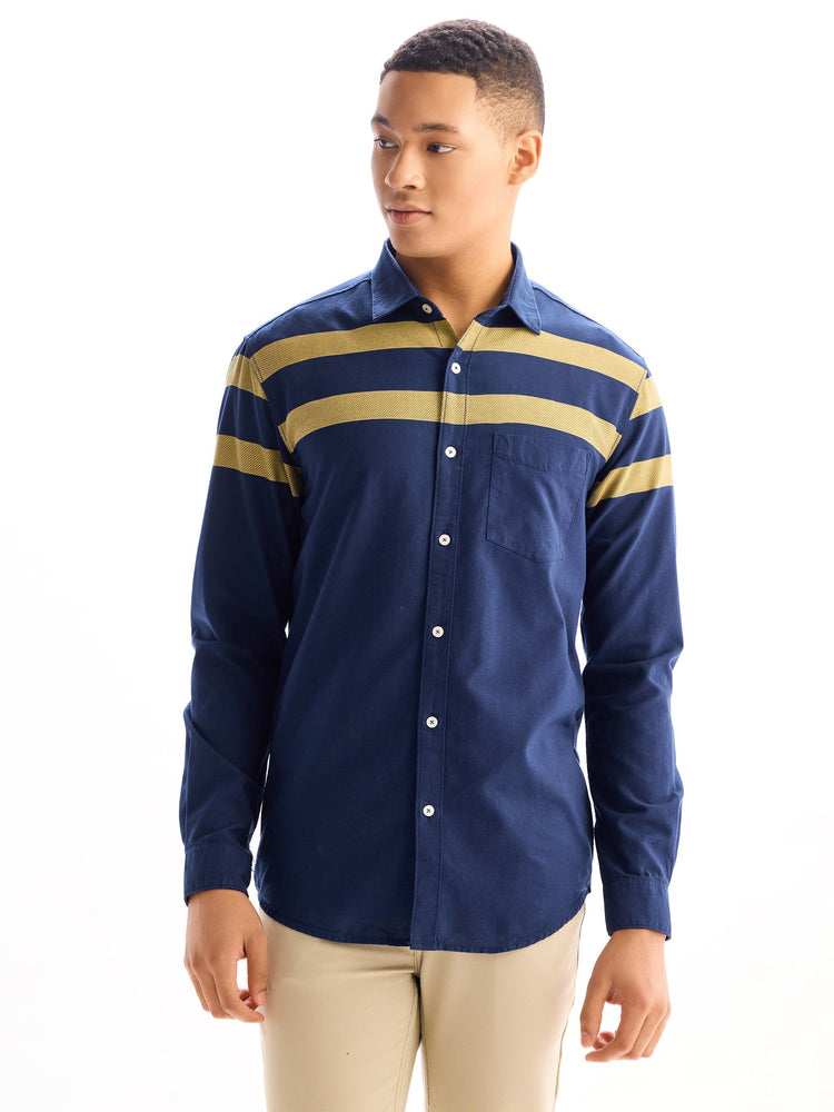 Navy Pure Cotton Casual Shirt