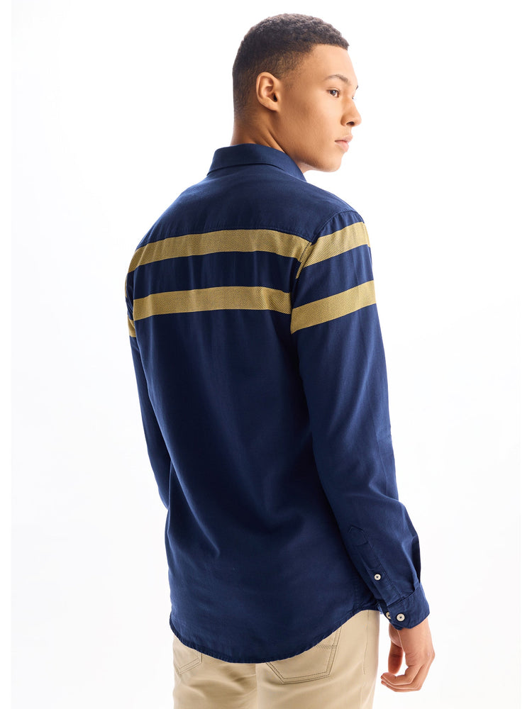 Navy Pure Cotton Casual Shirt