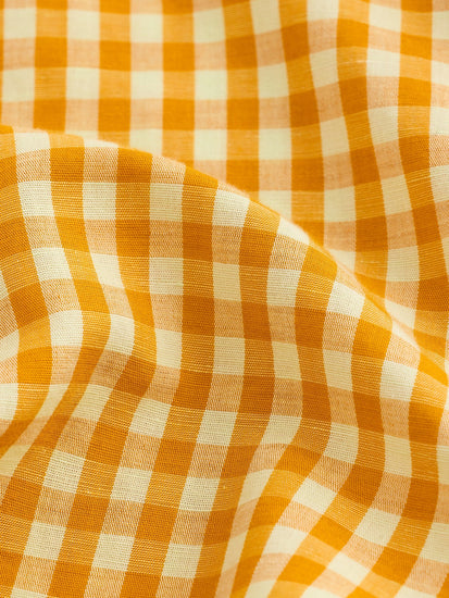 Yellow Checked Linen Shirt