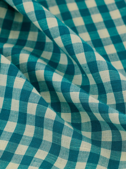 Green Checked Linen Shirt