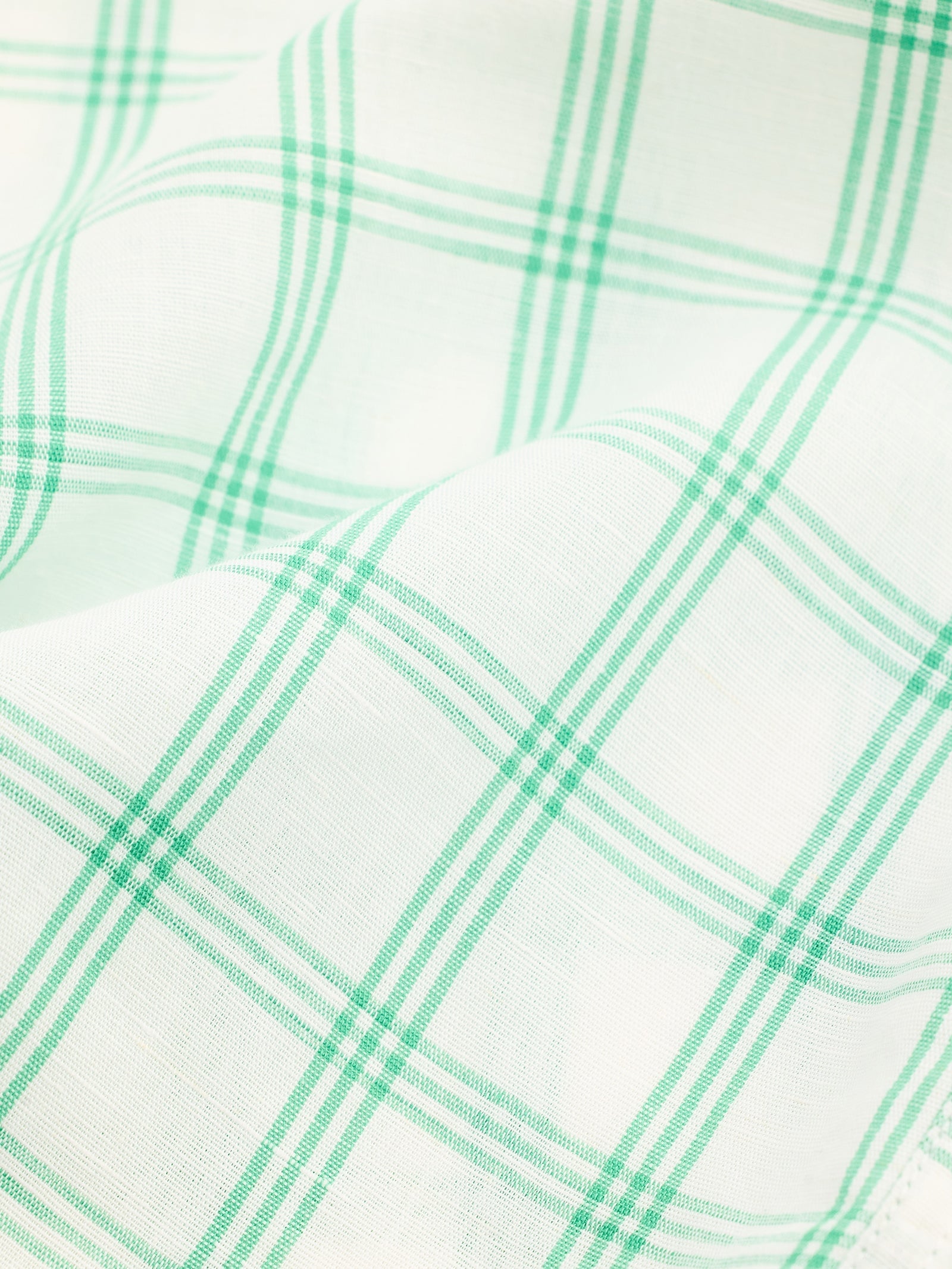 Green Checked Linen Shirt