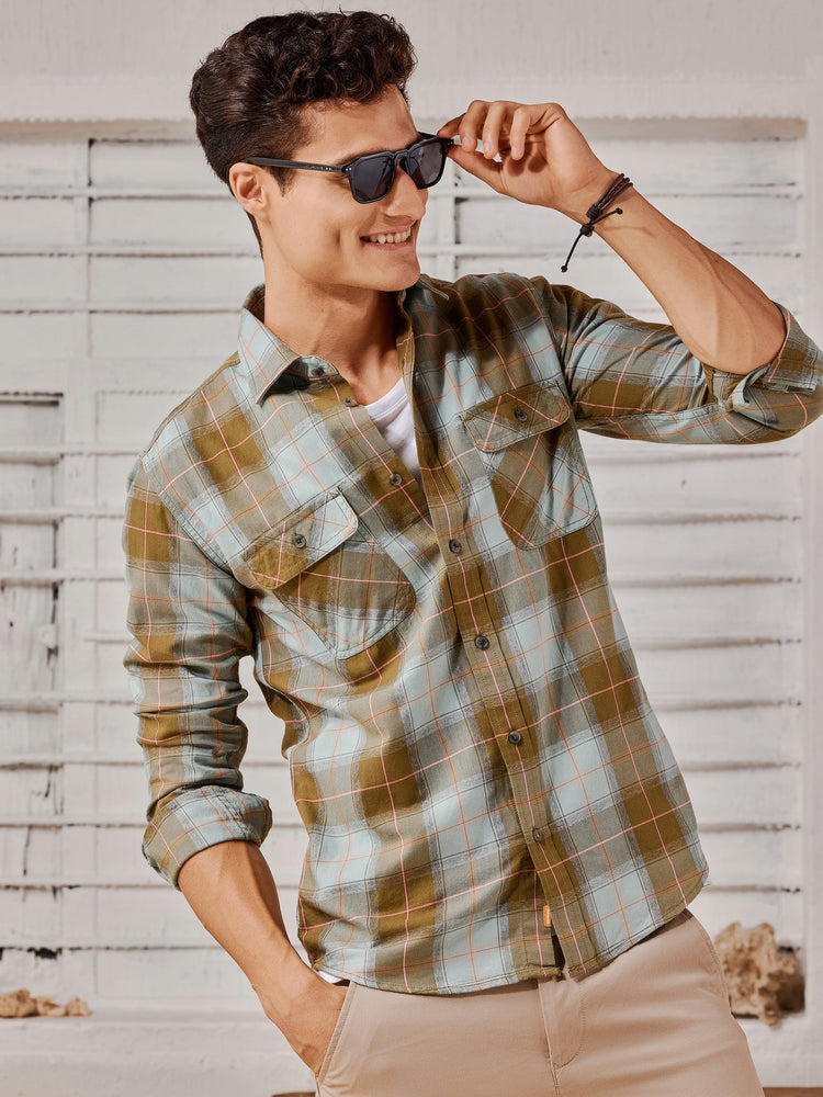 Green Checked Shirt