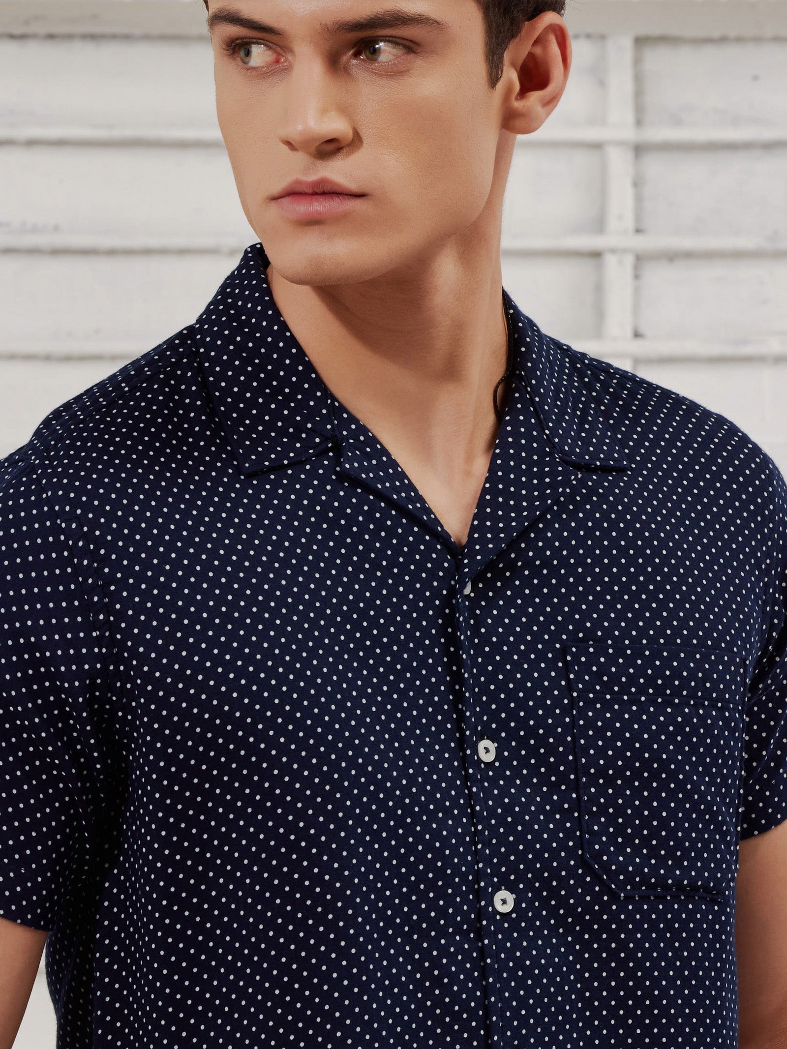 Navy Printed Shirt