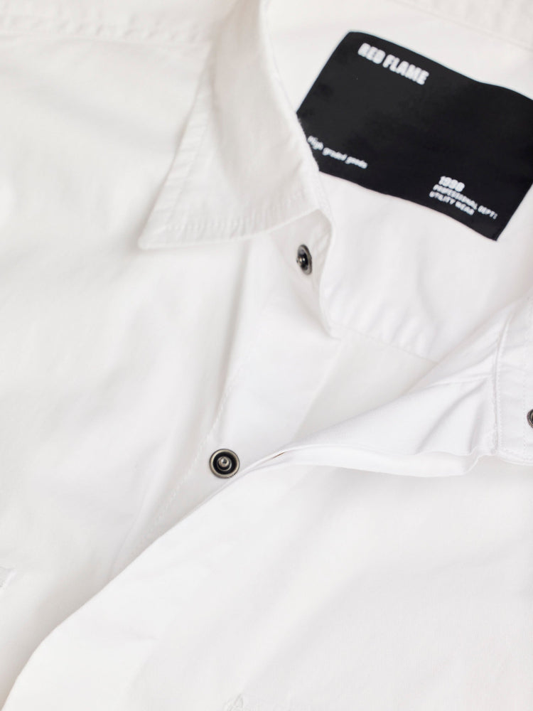 White Stretch Cargo Shirt