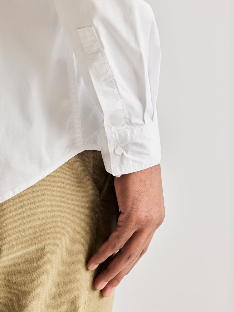 White Stretch Cargo Shirt