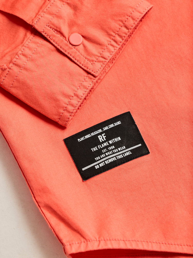 Orange Stretch Cargo Shirt