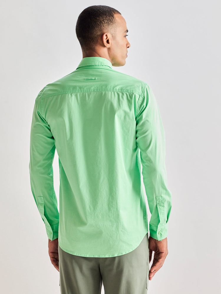 Green Stretch Cargo Shirt