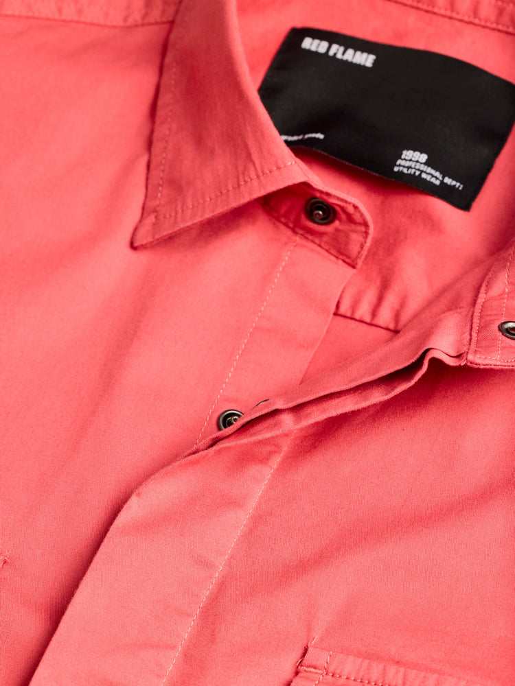 Pink Stretch Cargo Shirt
