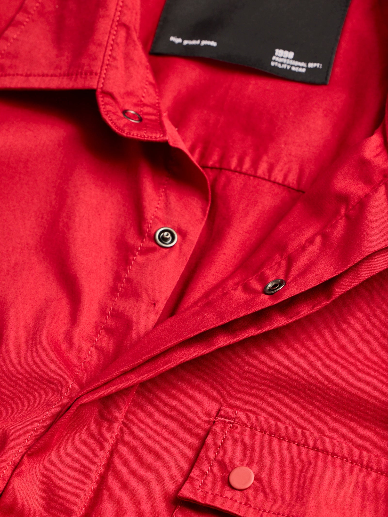 Red Stretch Cargo Shirt