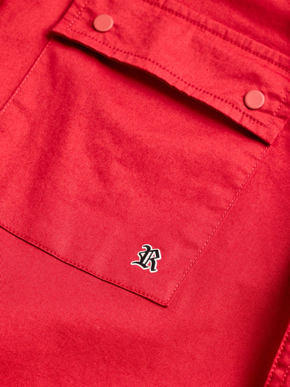 Red Stretch Cargo Shirt