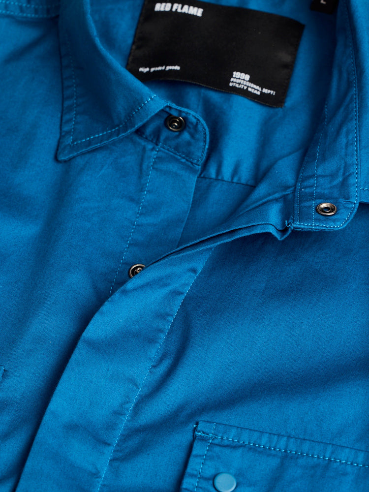 Navy Stretch Cargo Shirt