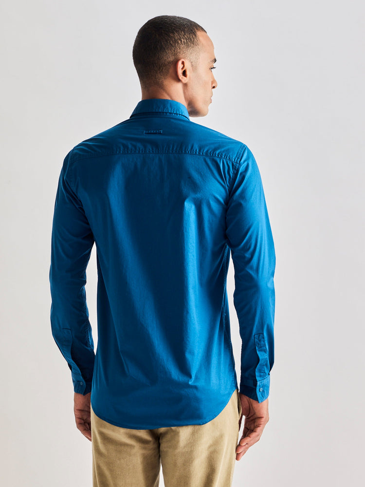 Navy Stretch Cargo Shirt