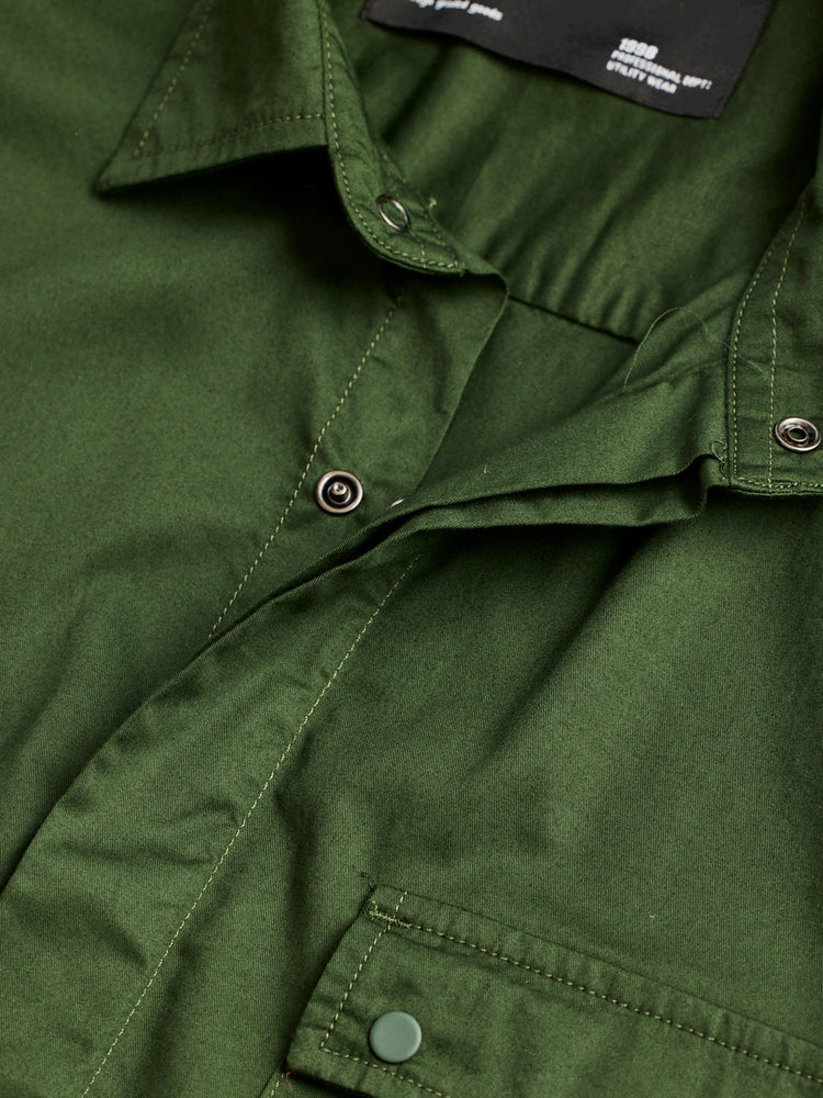 Green Stretch Cargo Shirt