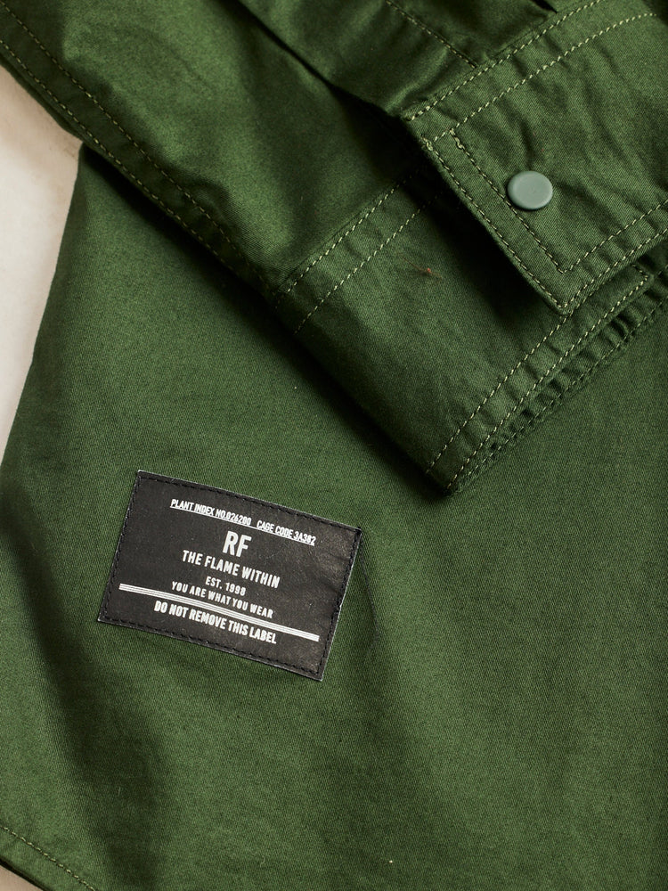 Green Stretch Cargo Shirt