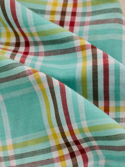 Green Checked Linen Shirt