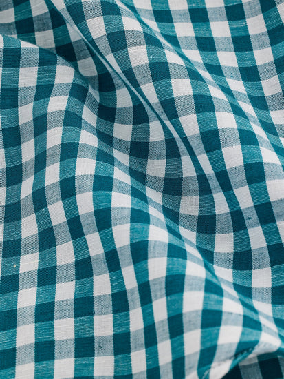 Green Checked Linen Shirt