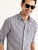 Grey Checked Linen Shirt