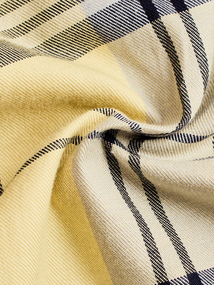 Cream Pure Cotton Checked Shirt