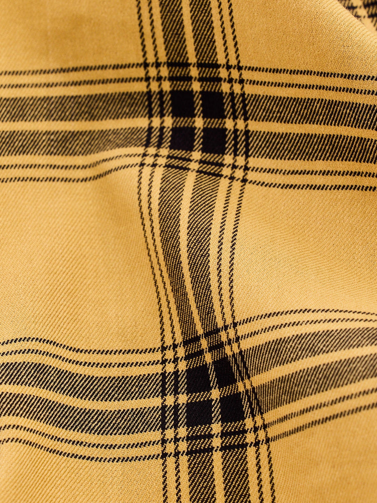 Yellow Checked Stretch Shirt