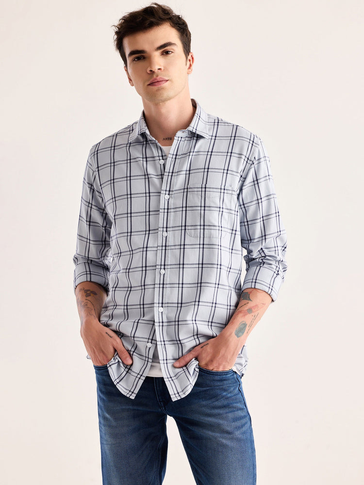 Grey Checked Shirt