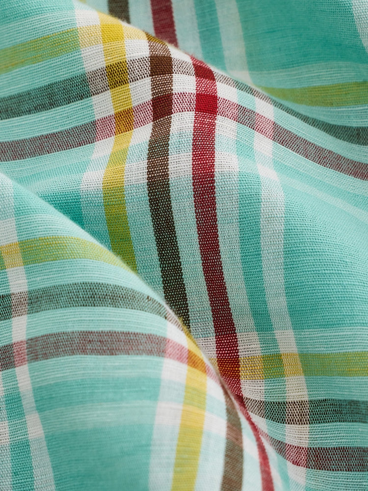 Green Checked Linen Shirt