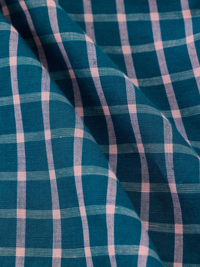 Green Checked Linen Shirt