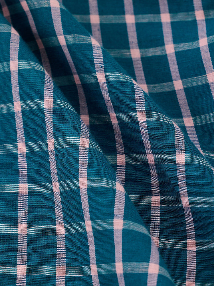 Green Checked Linen Shirt