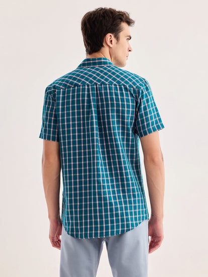Green Checked Linen Shirt