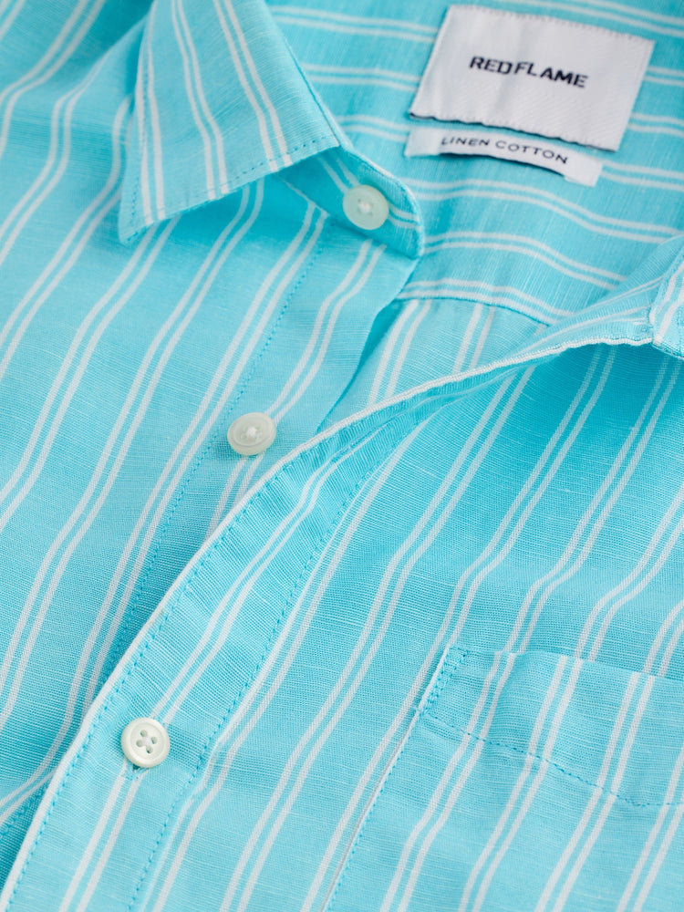 Blue Striped Linen Shirt