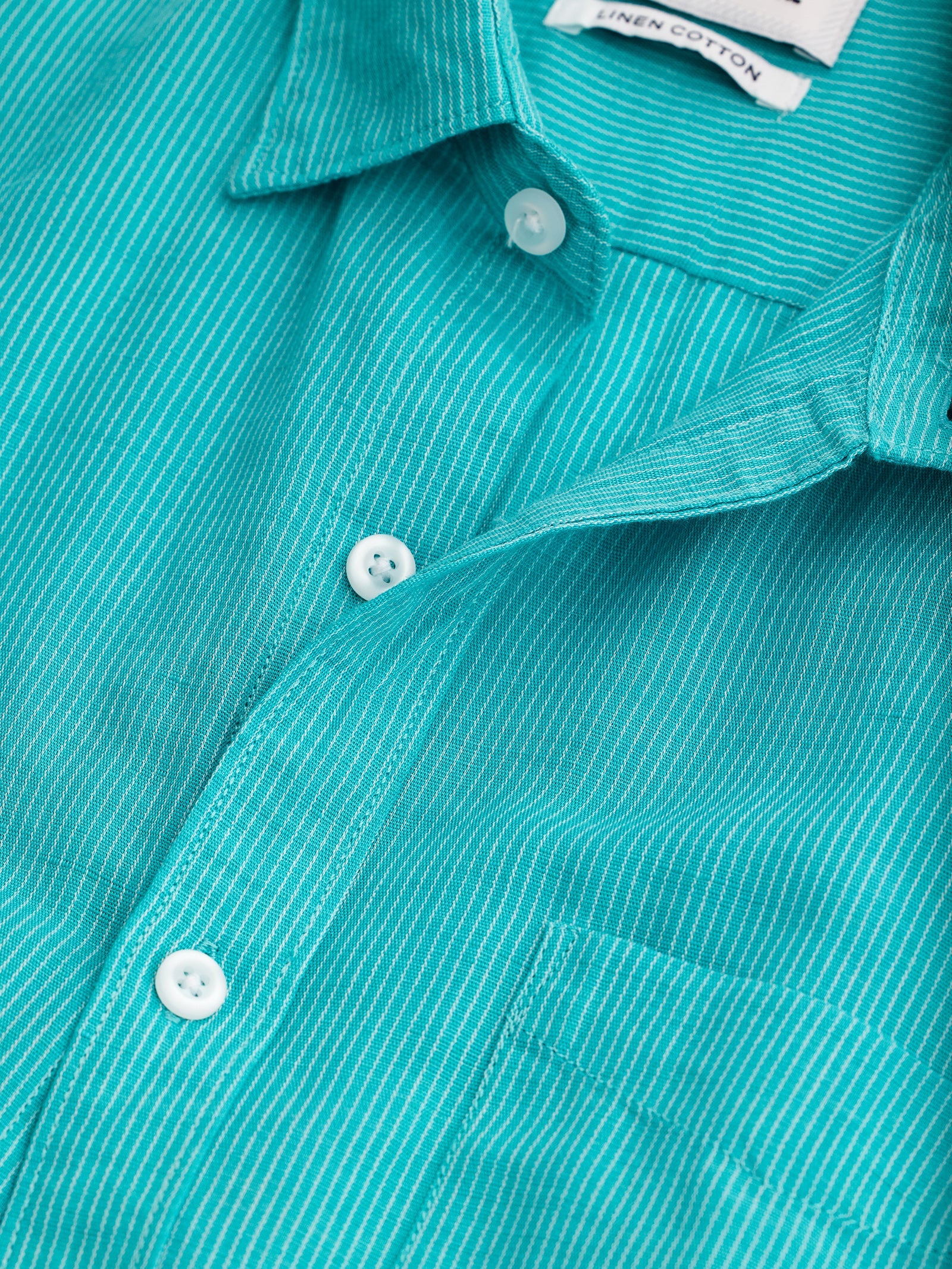 Green Striped Linen Shirt