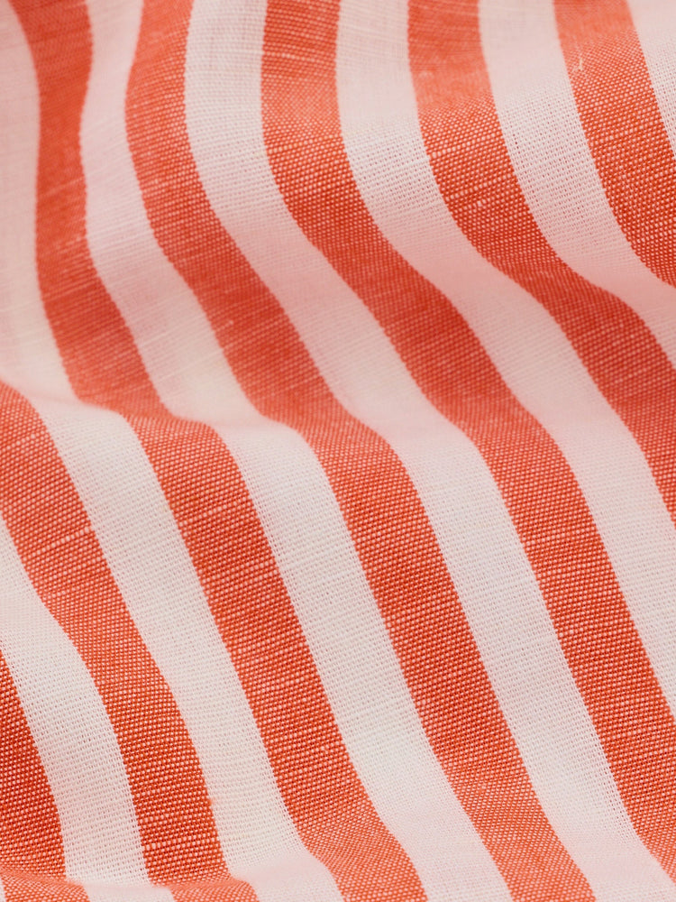 Red Striped Linen Shirt