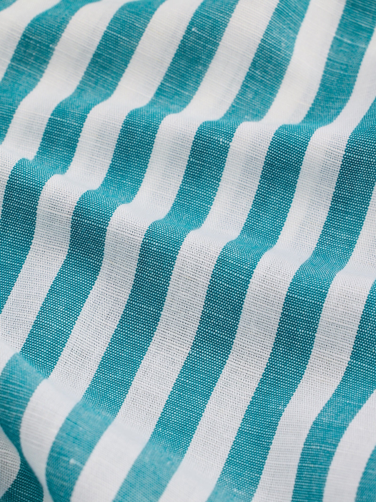 Green Striped Linen Shirt
