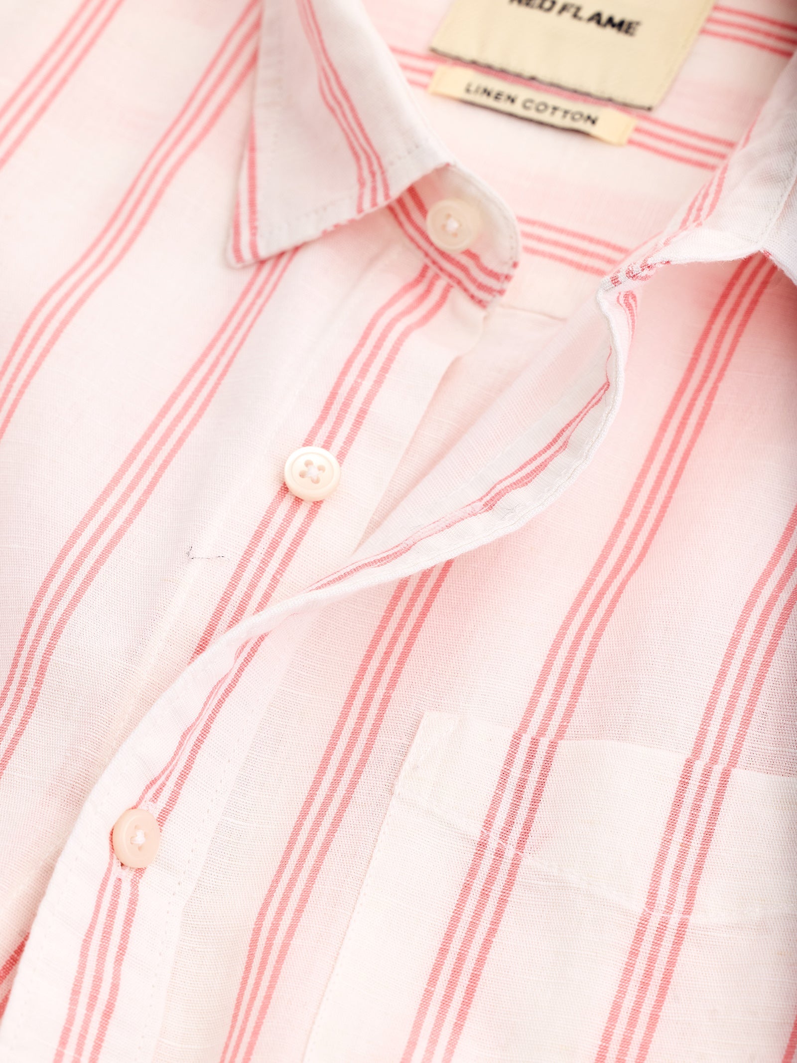 Pink Striped Linen Shirt